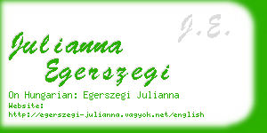 julianna egerszegi business card
